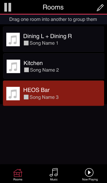 Select Room HEOS Bar